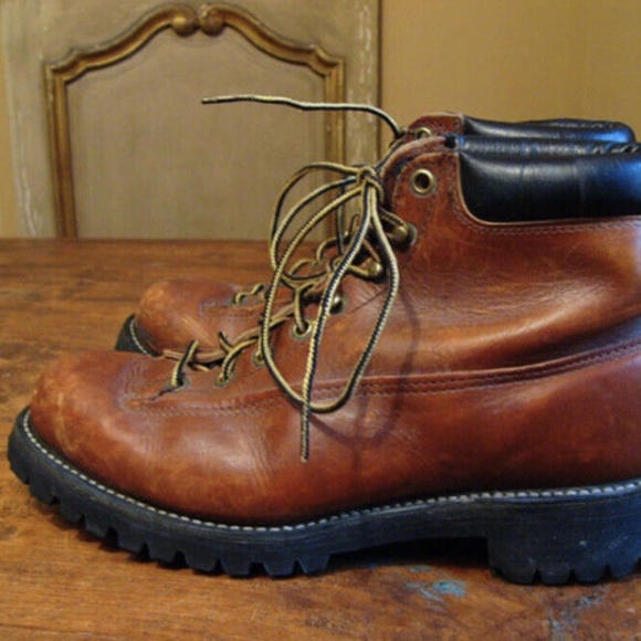 VTG 1960 Label L.L Bean Maine Hunting Mountaineering Hiking Boots Mens 7.5 - Picture 2 of 4
